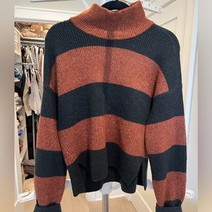 Abercrombie & Fitch cozy stripped thick turtle neck sweater